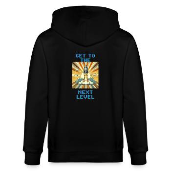 get to the next level - Stanley/Stella CULTIVATOR  Unisex Organic Hooded Jacket - black - Back - Anna (173cm)