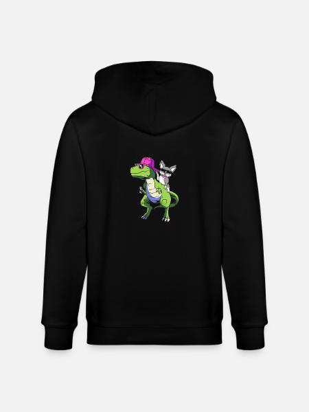 Boston Terrier - Stanley/Stella CULTIVATOR Unisex Organic Hooded Jacket - black