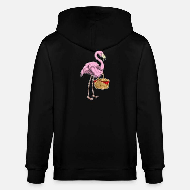 Flamingo Picknick Korb - Stanley/Stella Unisex Bio-Kapuzenjacke CULTIVATOR - Schwarz