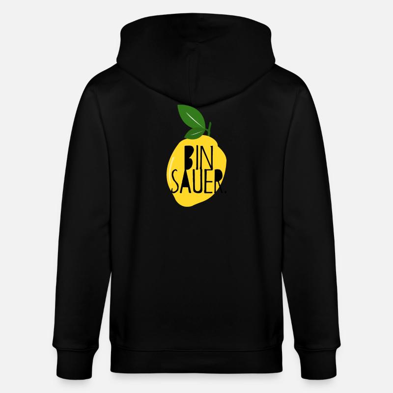 Bin sauer - Zitrone - Schlechte Laune - Statement - Stanley/Stella Unisex Bio-Kapuzenjacke CULTIVATOR  - Schwarz