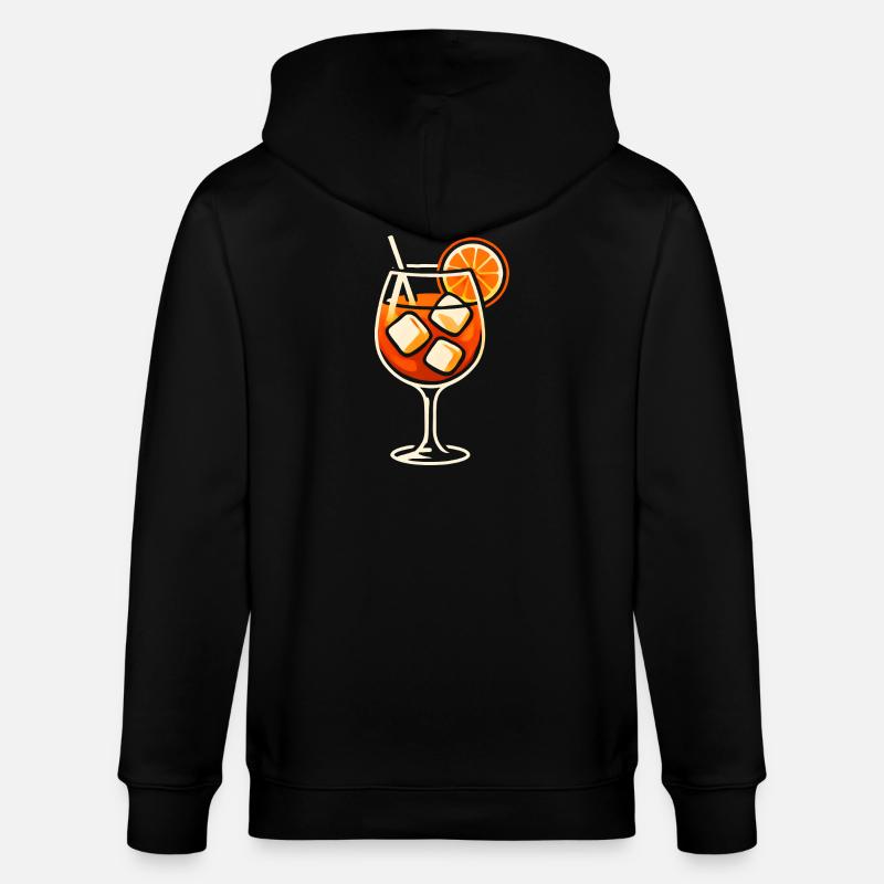 Party Spritz Glas Geschenkidee - Stanley/Stella Unisex Bio-Kapuzenjacke CULTIVATOR - Schwarz