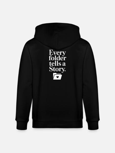 Folder Tales: Monochrome - Stanley/Stella CULTIVATOR Unisex Organic Hooded Jacket - black