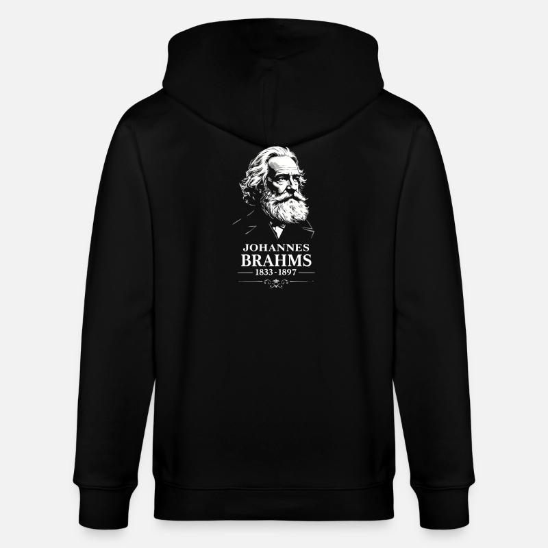 Johannes Brahms Komponist Dirigent Pianist - Stanley/Stella Unisex Bio-Kapuzenjacke CULTIVATOR  - Schwarz