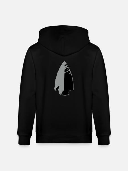 flint arrowhead indian - Stanley/Stella CULTIVATOR  Unisex Organic Hooded Jacket - black