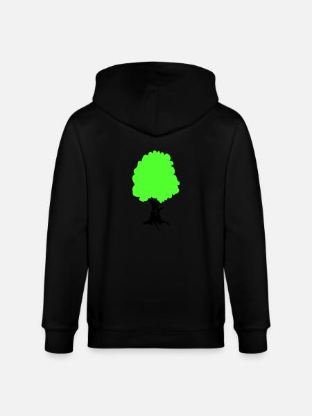 tree - Stanley/Stella CULTIVATOR  Unisex Organic Hooded Jacket - black