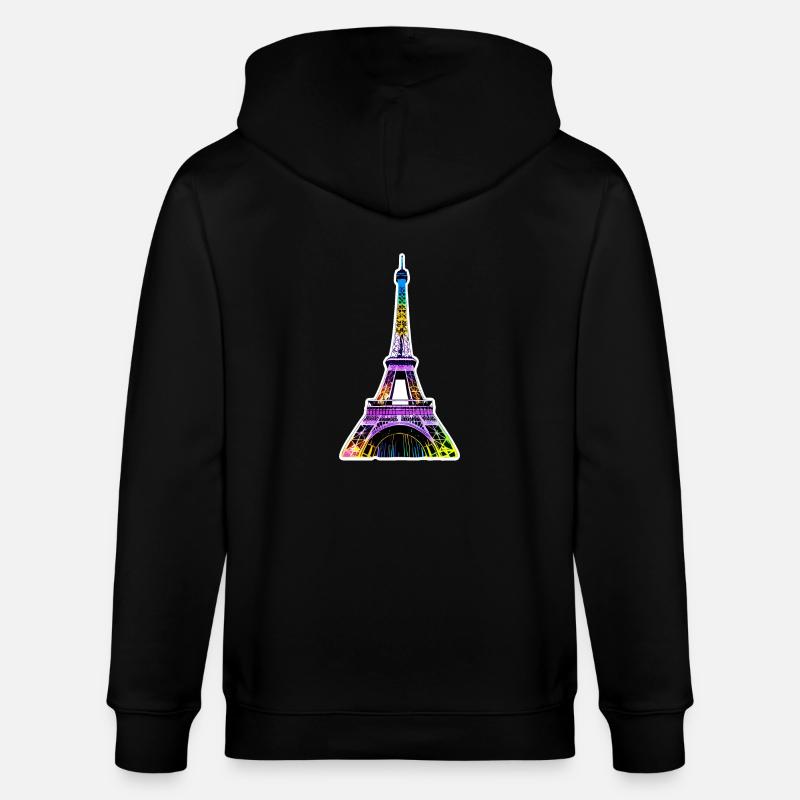 Eiffel tower #5 - Veste à capuche bio CULTIVATOR Stanley/Stella Unisexe - noir