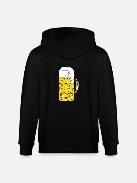Bier - Stanley/Stella Unisex Bio-Kapuzenjacke CULTIVATOR  - Schwarz