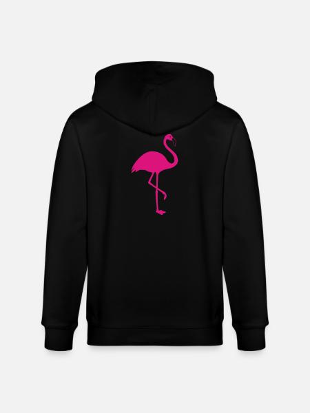 Flamingo pink summer sun beach - Stanley/Stella CULTIVATOR Unisex Organic Hooded Jacket - black