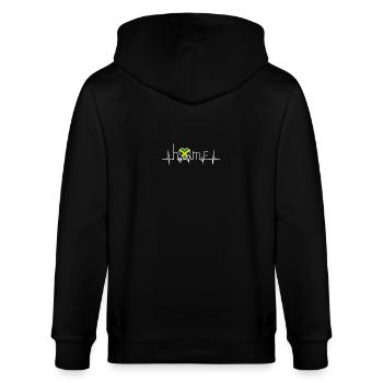 i love home heimat Jamaica - Stanley/Stella Unisex Bio-Kapuzenjacke CULTIVATOR  - Schwarz - Hinten - Anna (173cm)