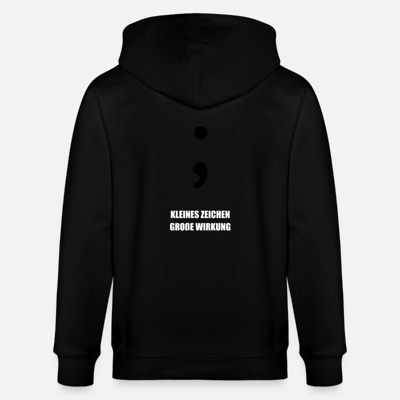 Semikolon - Informatiker Spruch Geschenk - Stanley/Stella Unisex Bio-Kapuzenjacke CULTIVATOR - Schwarz