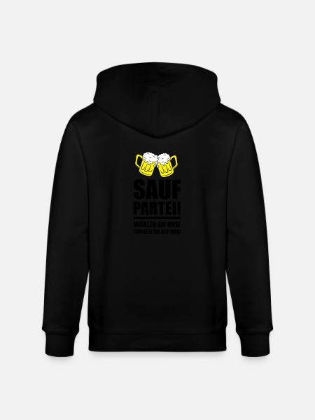 sauf partei - Stanley/Stella Unisex Bio-Kapuzenjacke CULTIVATOR  - Schwarz
