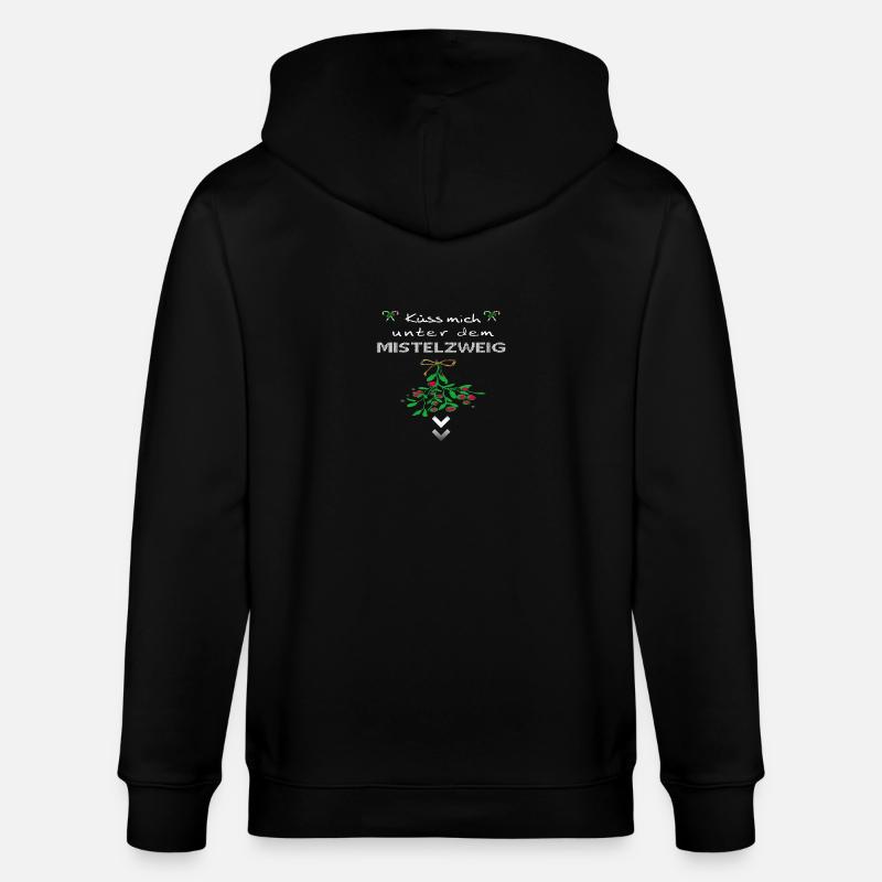 Embrasse-moi sous le gui - Veste à capuche bio CULTIVATOR Stanley/Stella Unisexe - noir