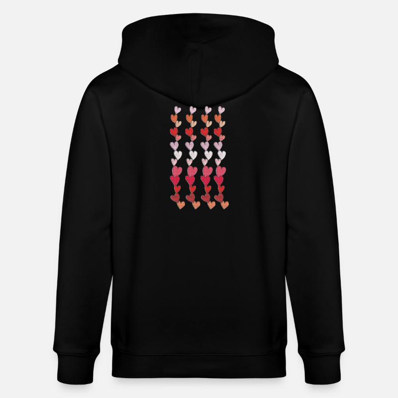 herzenkette gewebe - Stanley/Stella Unisex Bio-Kapuzenjacke CULTIVATOR - Schwarz