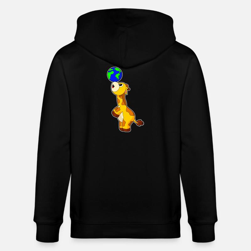 Giraffe Erde - Stanley/Stella Unisex Bio-Kapuzenjacke CULTIVATOR  - Schwarz