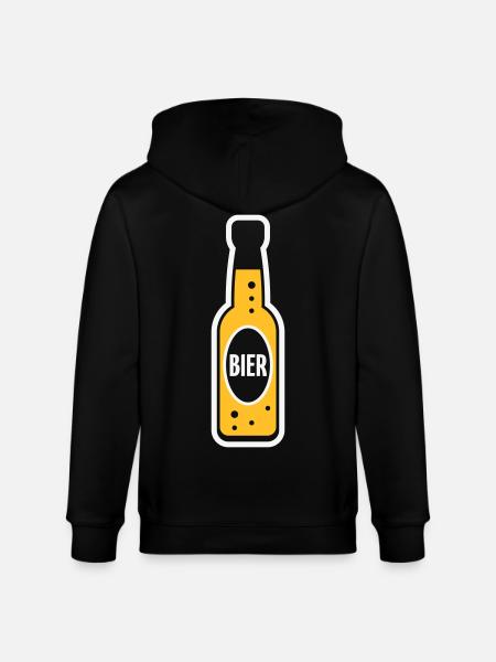 Bierflasche (Bier / Bierchen / NEG 2C) - Stanley/Stella Unisex Bio-Kapuzenjacke CULTIVATOR - Schwarz