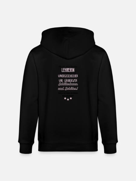 Beste Lehrerin Shirt - Stanley/Stella Unisex Bio-Kapuzenjacke CULTIVATOR  - Schwarz
