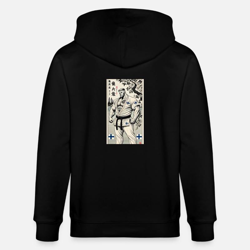 Karaté Finlandais MAÎTRE - Veste à capuche bio CULTIVATOR Stanley/Stella Unisexe - noir