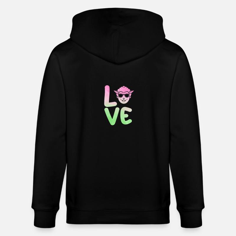 Schäfer Schaf - Stanley/Stella Unisex Bio-Kapuzenjacke CULTIVATOR  - Schwarz