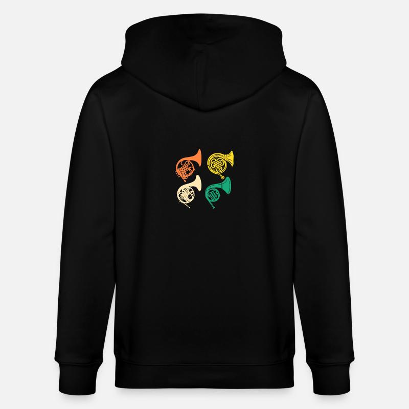 Hornist Evolution Waldhorn - Stanley/Stella Unisex Bio-Kapuzenjacke CULTIVATOR  - Schwarz