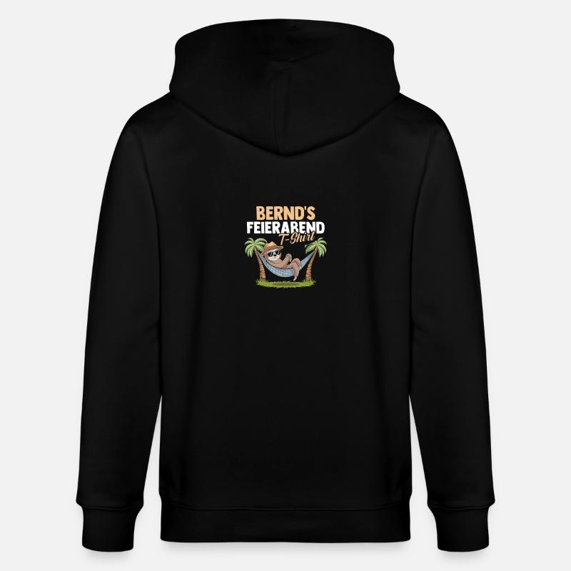 Faultier Bernd - Stanley/Stella Unisex Bio-Kapuzenjacke CULTIVATOR  - Schwarz
