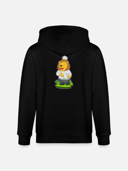 Lion Cooking Bowl Cooking - Stanley/Stella CULTIVATOR Unisex Organic Hooded Jacket - black