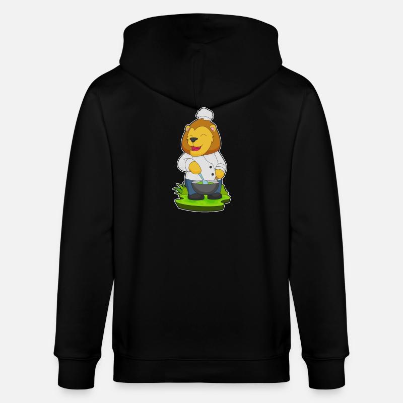 Chapeau de chef Lion - Veste à capuche bio CULTIVATOR Stanley/Stella Unisexe - noir