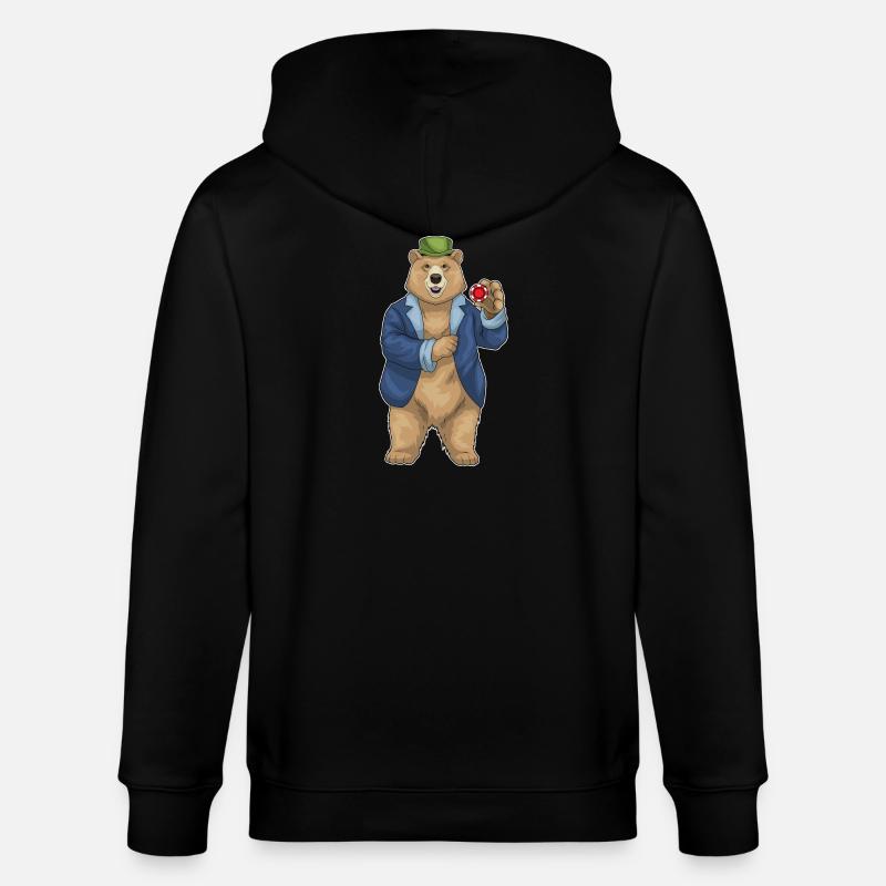 Bear Poker Jetons de poker - Veste à capuche bio CULTIVATOR Stanley/Stella Unisexe - noir