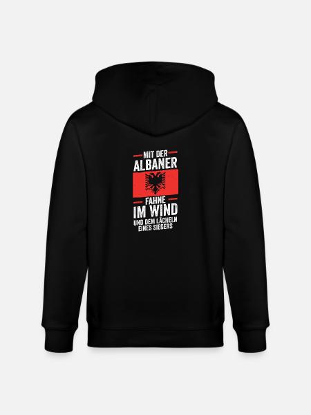 Albanians Albanian Albania - Stanley/Stella CULTIVATOR  Unisex Organic Hooded Jacket - black