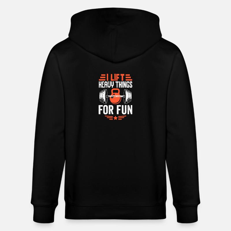 Bodybuilder Geschenkidee - Stanley/Stella Unisex Bio-Kapuzenjacke CULTIVATOR  - Schwarz