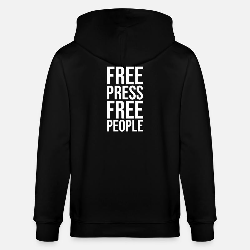 Libres de presse, libres de peuple - Veste à capuche bio CULTIVATOR Stanley/Stella Unisexe - noir