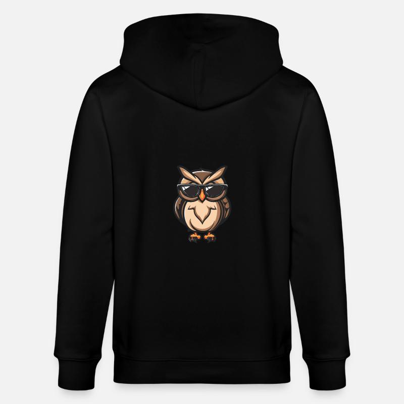 Eule Cool Tier - Stanley/Stella Unisex Bio-Kapuzenjacke CULTIVATOR  - Schwarz