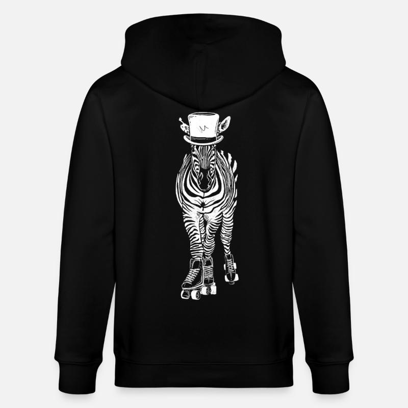 Badass Zebra Rollschuhe - Stanley/Stella Unisex Bio-Kapuzenjacke CULTIVATOR  - Schwarz