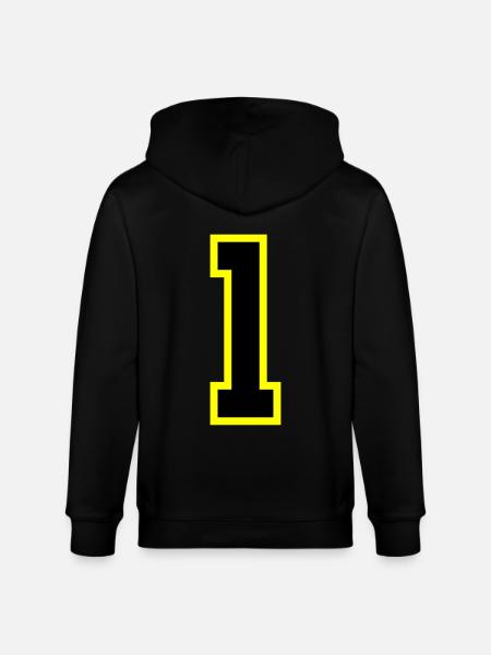 1 Number Jersey - Stanley/Stella CULTIVATOR  Unisex Organic Hooded Jacket - black
