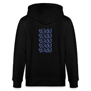 Birthday 1955 - Stanley/Stella CULTIVATOR  Unisex Organic Hooded Jacket - black - Back - Anna (173cm)