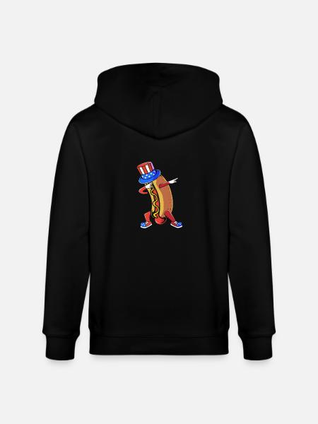 Hot Dog Snack - Stanley/Stella CULTIVATOR  Unisex Organic Hooded Jacket - black