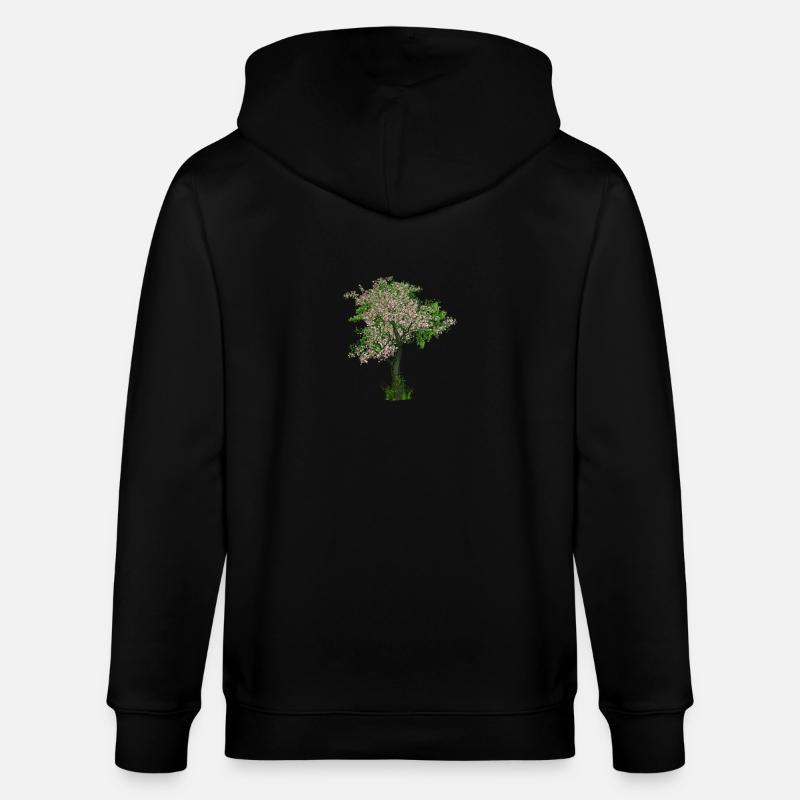 Baum im Frühling - Stanley/Stella Unisex Bio-Kapuzenjacke CULTIVATOR  - Schwarz