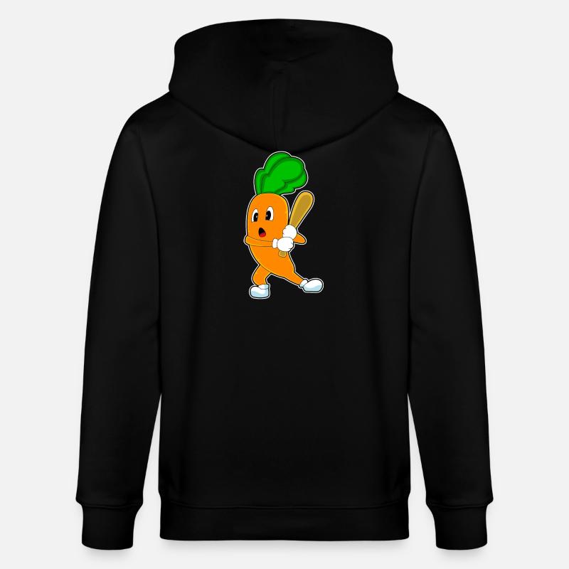 Carotte Baseball Batte de baseball - Veste à capuche bio CULTIVATOR Stanley/Stella Unisexe - noir