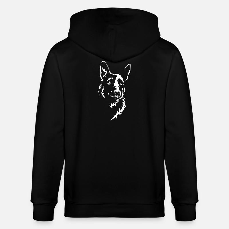 Malinois Head « Black Edition » - Veste à capuche bio CULTIVATOR Stanley/Stella Unisexe - noir