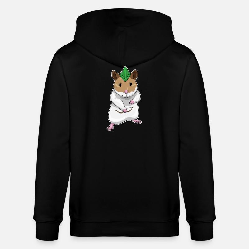 Hamster Archer Bow - Veste à capuche bio CULTIVATOR Stanley/Stella Unisexe - noir