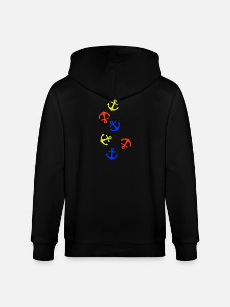Anker Bunt - Stanley/Stella Unisex Bio-Kapuzenjacke CULTIVATOR  - Schwarz