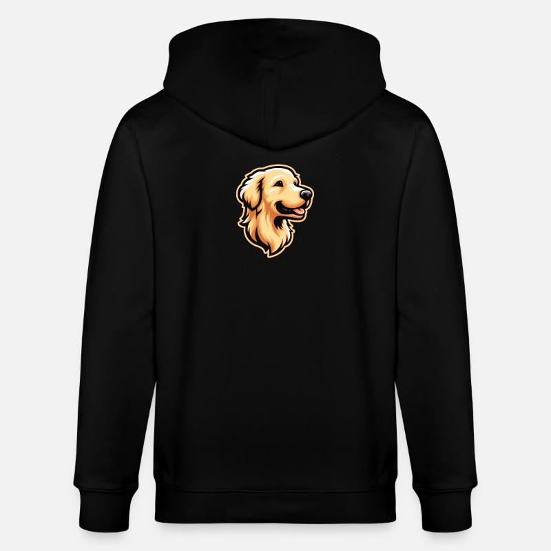 Golden Retriever Comic - Stanley/Stella Unisex Bio-Kapuzenjacke CULTIVATOR  - Schwarz