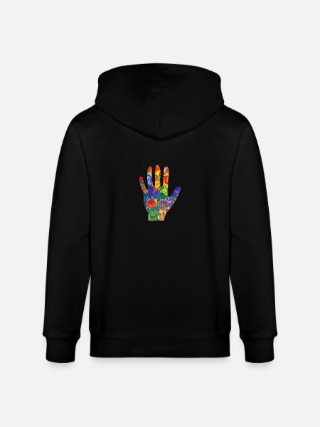 Bunte Hand - Stanley/Stella Unisex Bio-Kapuzenjacke CULTIVATOR - Schwarz