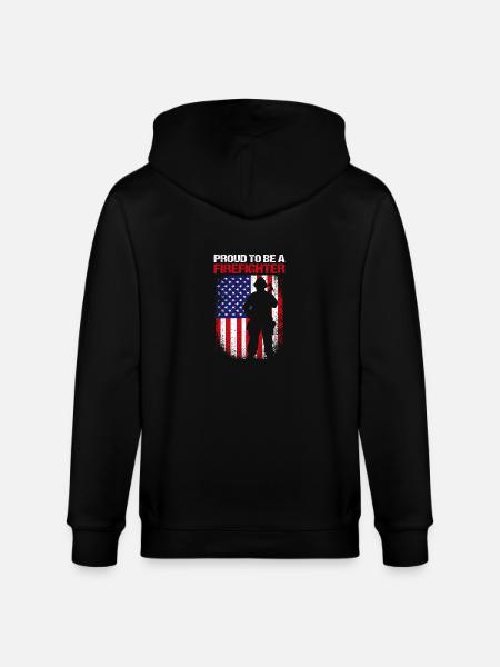 Firefighter Fire Brigade - Stanley/Stella CULTIVATOR  Unisex Organic Hooded Jacket - black