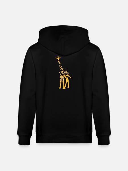 giraffe - Stanley/Stella CULTIVATOR Unisex Organic Hooded Jacket - black