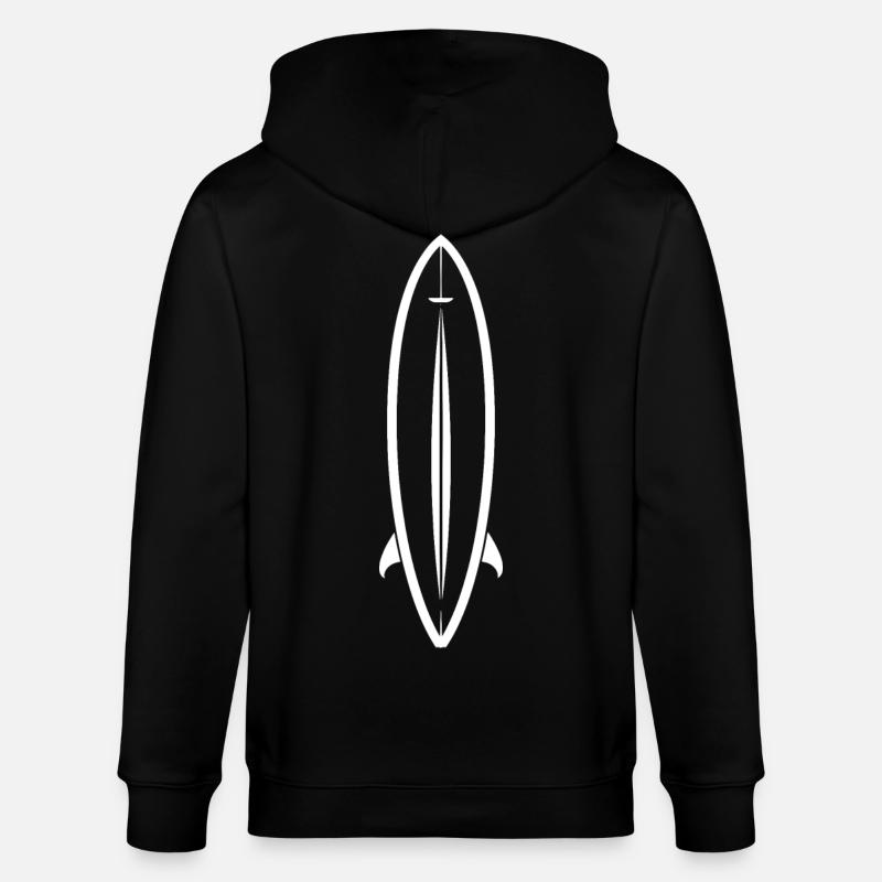 Planche de surf Line Art - Veste à capuche bio CULTIVATOR Stanley/Stella Unisexe - noir