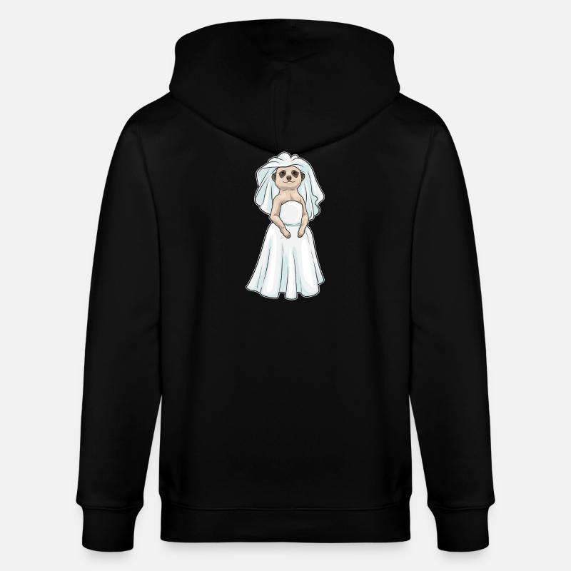 Suricate Voile de mariée Mariage - Veste à capuche bio CULTIVATOR Stanley/Stella Unisexe - noir