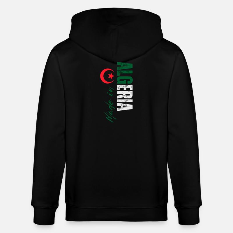 Fabriqué en Algérie, conception verticale - Veste à capuche bio CULTIVATOR Stanley/Stella Unisexe - noir