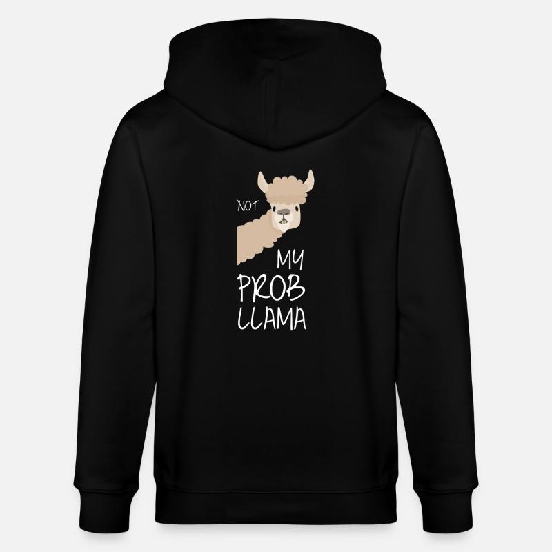 Lama! Llama! ProbLlama - Veste à capuche bio CULTIVATOR Stanley/Stella Unisexe - noir