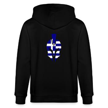 Greek helmet - Stanley/Stella CULTIVATOR  Unisex Organic Hooded Jacket - black - Back - Anna (173cm)