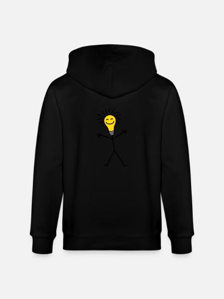 Light Bulb - Stanley/Stella CULTIVATOR  Unisex Organic Hooded Jacket - black
